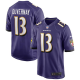 Men's Baltimore Ravens #13 Devin Duvernay Nike Purple Game Jersey