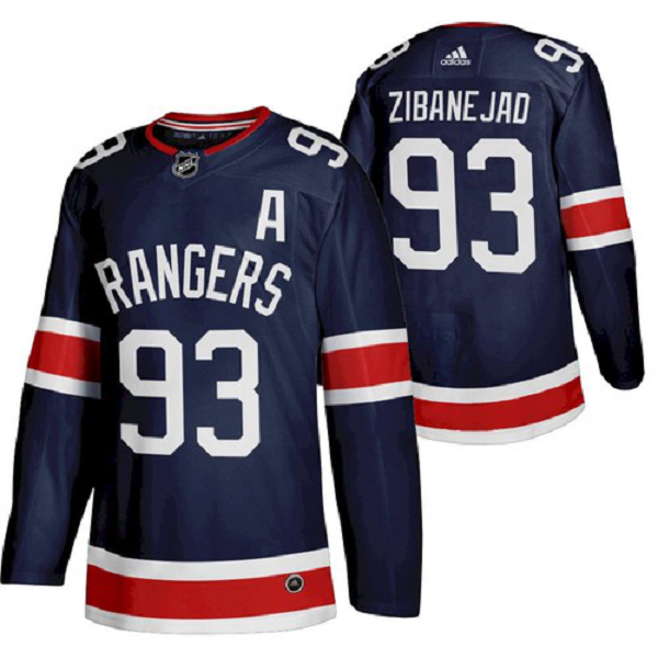 Men's New York Rangers #93 Mika Zibanejad 2021 Reverse Retro Jersey