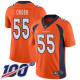 Denver Broncos #55 Bradley Chubb Orange Men's Stitched NFL 100th Season Vapor Limited Jersey