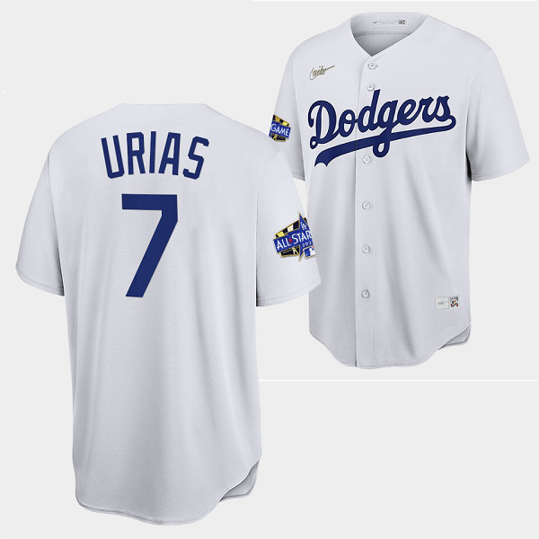 Men's Los Angeles Dodgers #7 Julio Urias White 2022 All-Star MLB Jersey