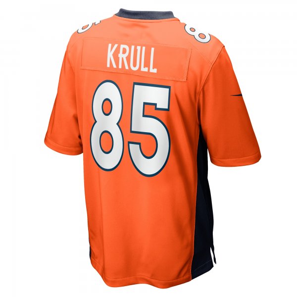 Men's Denver Broncos Lucas Krull Nike  Orange Team Game Jersey