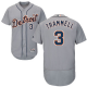 Detroit Tigers #3 Alan Trammell Grey Flexbase Collection Stitched MLB Jersey