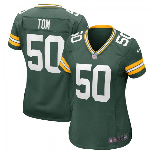 Women's Green Bay Packers Zach Tom Nike Green Player Game Jersey