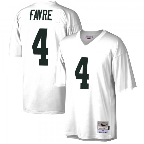 Men's Green Bay Packers Brett Favre Mitchell & Ness White Legacy Replica Jersey