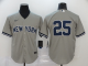 Men's New York Yankees #25 Gleyber Torres Gray No Name Stitched MLB Cool Base Nike Jersey