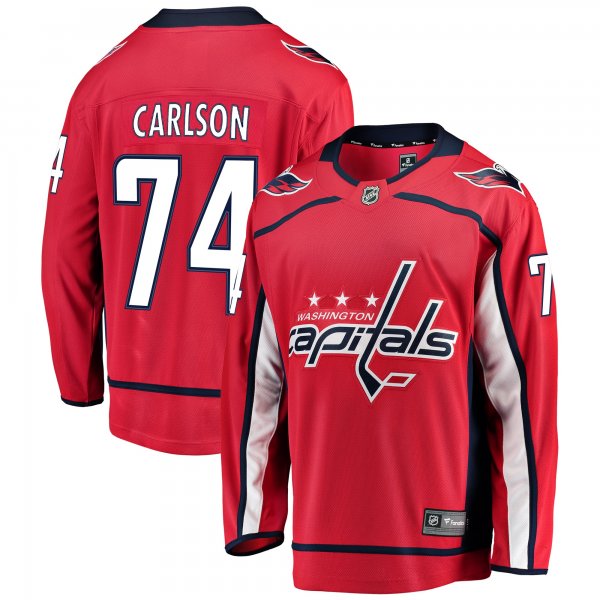 Men's Washington Capitals John Carlson Fanatics Red Home Breakaway Player Jersey