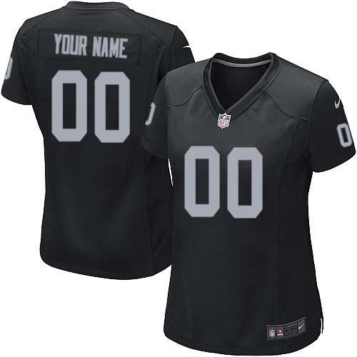 Nike Las Vegas Raiders Customized Black Stitched Elite Women's NFL Jersey