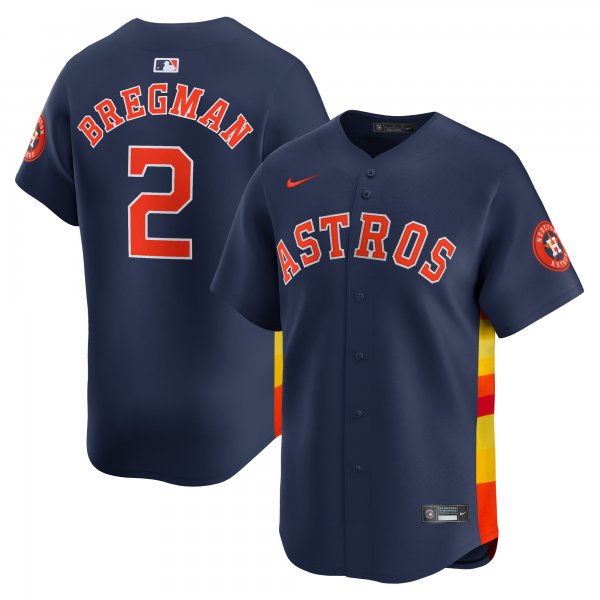 Men's Houston Astros Alex Bregman Nike Navy Alternate Limited Player Jersey