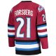 Men's Colorado Avalanche Peter Forsberg Mitchell & Ness Maroon  2001/02 Alternate Captain Blue Line Player Jersey