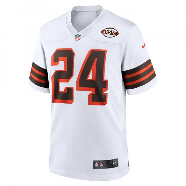 Men's Cleveland Browns Nick Chubb Nike White 1946 Collection Alternate Game Jersey