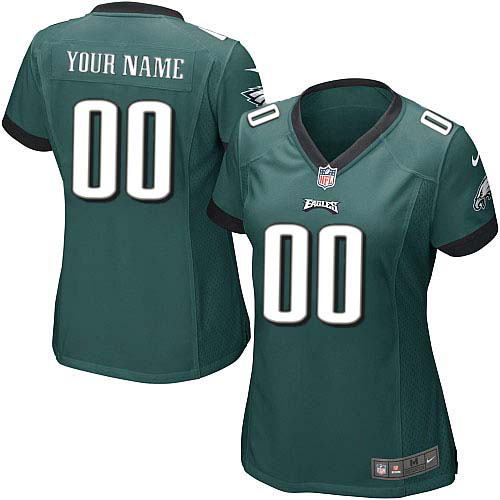 Nike Philadelphia Eagles Customized Midnight Green Stitched Elite Women's NFL Jersey