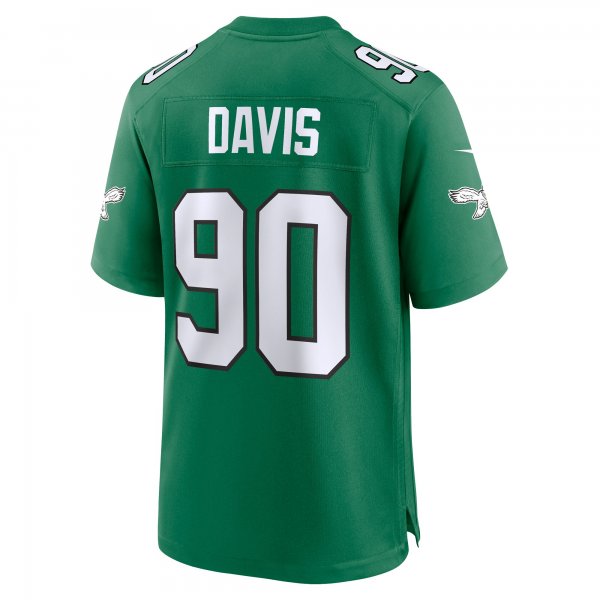 Men's Philadelphia Eagles Jordan Davis Nike Kelly Green Alternate Game Jersey