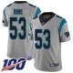 Carolina Panthers #53 Brian Burns Silver Men's Stitched NFL Limited Inverted Legend 100th Season Jersey