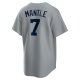 Men's New York Yankees Mickey Mantle Nike Gray Road Cooperstown Collection Player Jersey