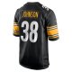 Men's Pittsburgh Steelers Caleb Johnson Nike  Black  Game Jersey