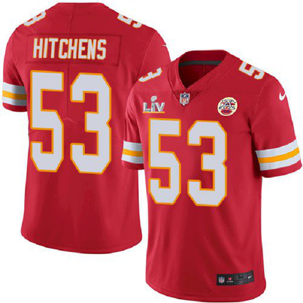 Men's Kansas City Chiefs Anthony Hitchens Red 2021 Super Bowl LV Jersey