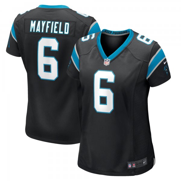 Women's Carolina Panthers Baker Mayfield Nike Black Home Player Game Jersey