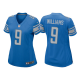 Women's Detroit Lions Jameson Williams #9 Blue 2022 NFL Draft Limited Jersey