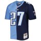 Men's Tennessee Titans Eddie George Mitchell & Ness Navy/Light Blue 1999 Split Legacy Replica Jersey