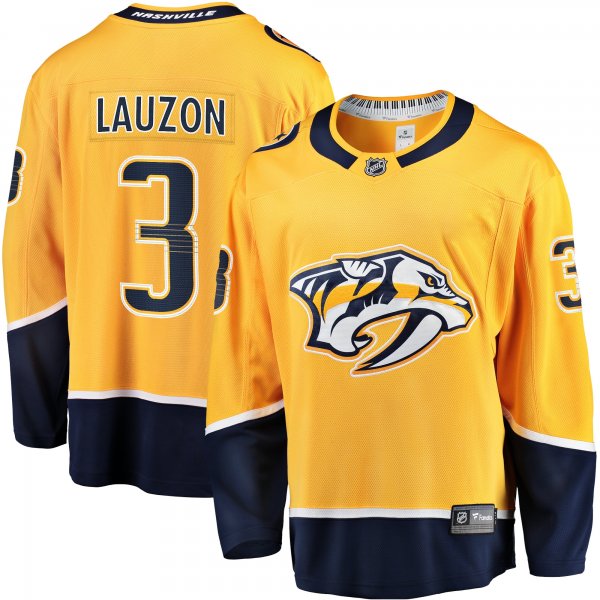 Men's Nashville Predators Jeremy Lauzon Fanatics Gold Home Breakaway Player Jersey