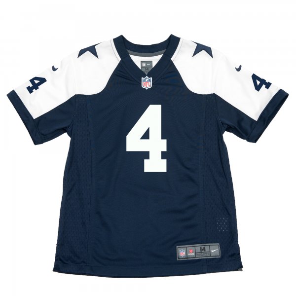 Youth Dallas Cowboys Dak Prescott Nike Navy Throwback Game Jersey