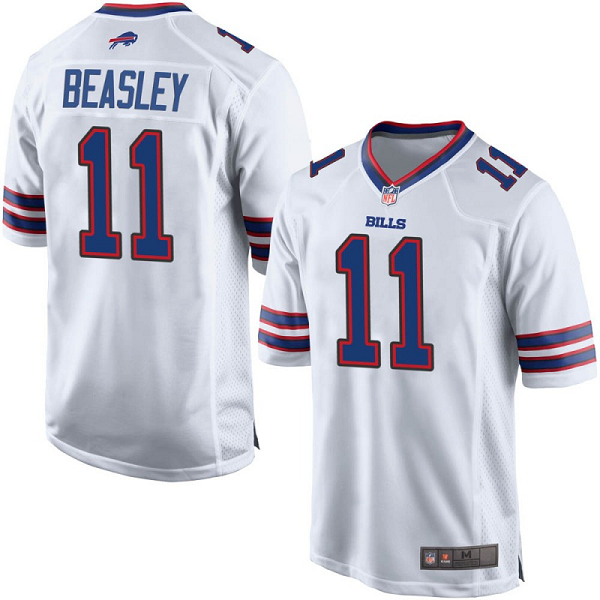 Men's #11 Cole Beasley Buffalo Bills White Game Jersey