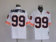 Mitchell And Ness Chicago Bears #99 Dan Hampton White With Big Number Bear Patch Stitched Throwback NFL Jersey