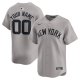 Men's New York Yankees  Nike Gray Away Limited Custom Jersey