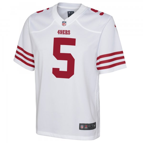 Youth San Francisco 49ers Trey Lance Nike White Game Jersey