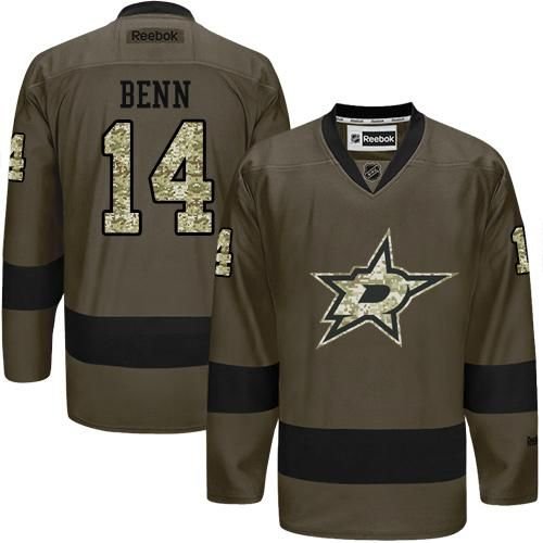 Dallas Stars #14 Jamie Benn Green Salute to Service Stitched NHL Jersey