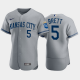 Men's George Brett #5 Kansas City Royals 2022 Gray MLB Jersey