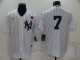 Men's Nike New York Yankees #7 Mickey Mantle White Cool Base MLB Stitched Jersey