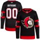 Men's Ottawa Senators  adidas Black Home  Primegreen Custom Jersey