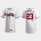 Men's Atlanta Braves #23 Michael Harris II Flex Base Home MLB Jersey - White