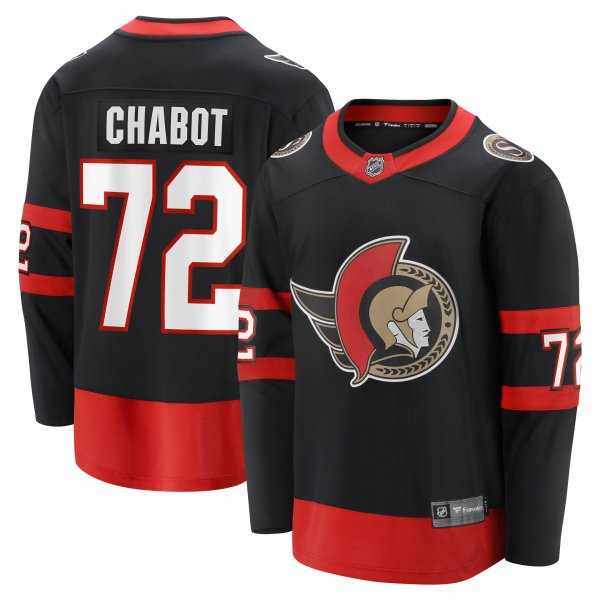 Men's Ottawa Senators Thomas Chabot Fanatics Black Home Breakaway Jersey