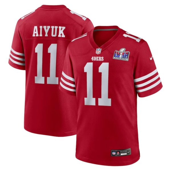 Men's #11 Brandon Aiyuk San Francisco 49ers Nike Super Bowl LVIII Limited Jersey Scarlet