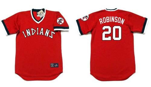 Cleveland Indians #20 Eddie Robinson Red 1978 Turn Back The Clock Stitched MLB Jersey