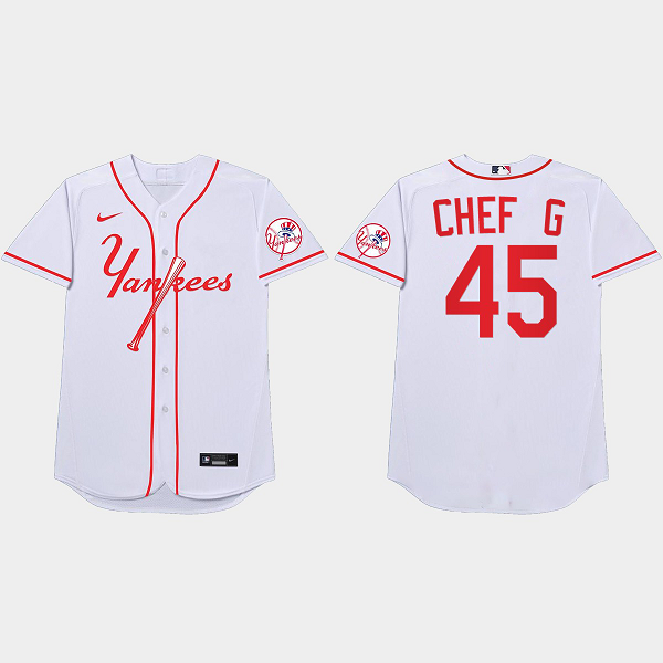 Gerrit Cole 2021 Players Weekend Chef G Nickname White Men's Jersey