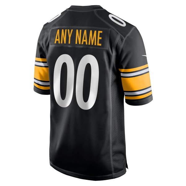 Men's Pittsburgh Steelers Nike Black Game Custom Player Jersey