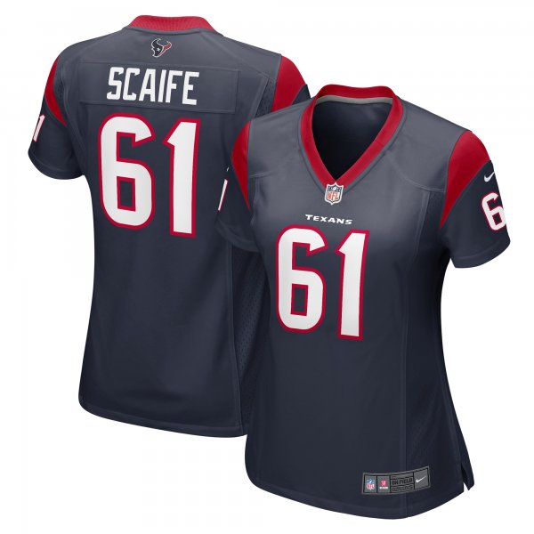 Women's Houston Texans DJ Scaife Jr Nike  Navy Team Game Jersey