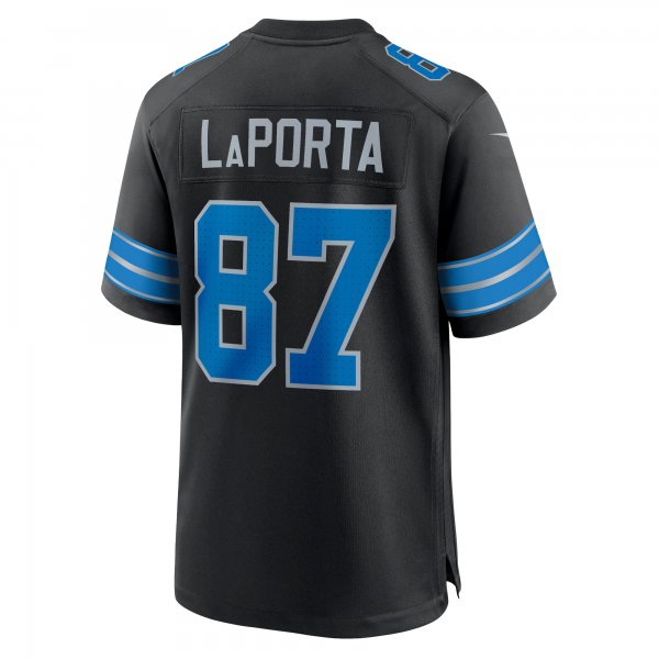 Men's Detroit Lions Sam LaPorta Nike Black 2nd Alternate Game Jersey