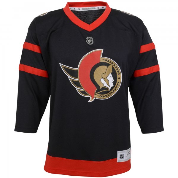 Youth Ottawa Senators Black Home Replica Custom Jersey