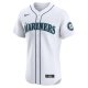 Men's Seattle Mariners Nike White Home Elite Custom Jersey