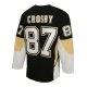 Men's Pittsburgh Penguins Sidney Crosby Mitchell & Ness Black Big & Tall 2008 Captain Patch Blue Line Player Jersey