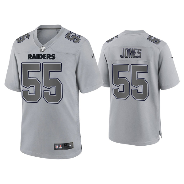 Men's Las Vegas Raiders Chandler Jones Gray Atmosphere Fashion Game Jersey