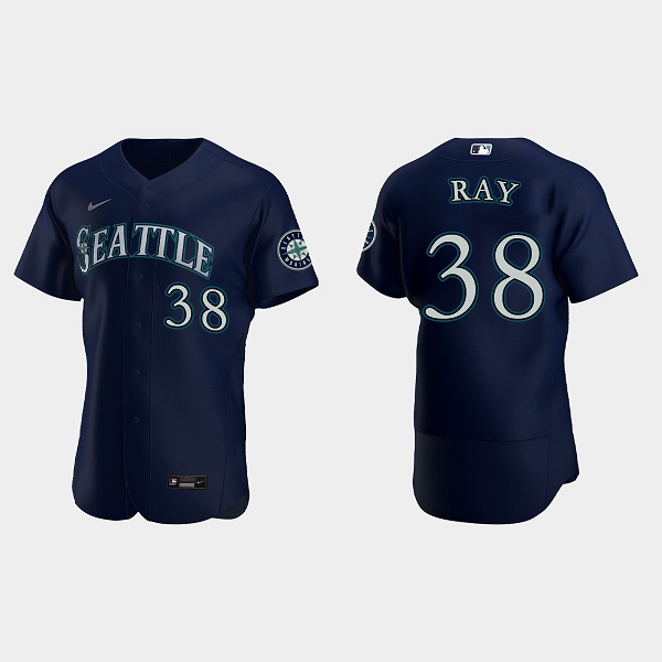 Men's Seattle Mariners #38 Robbie Ray 2022 MLB Draft Jersey Navy Alternate