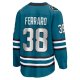 Men's San Jose Sharks Mario Ferraro Fanatics Teal Home Breakaway Player Jersey