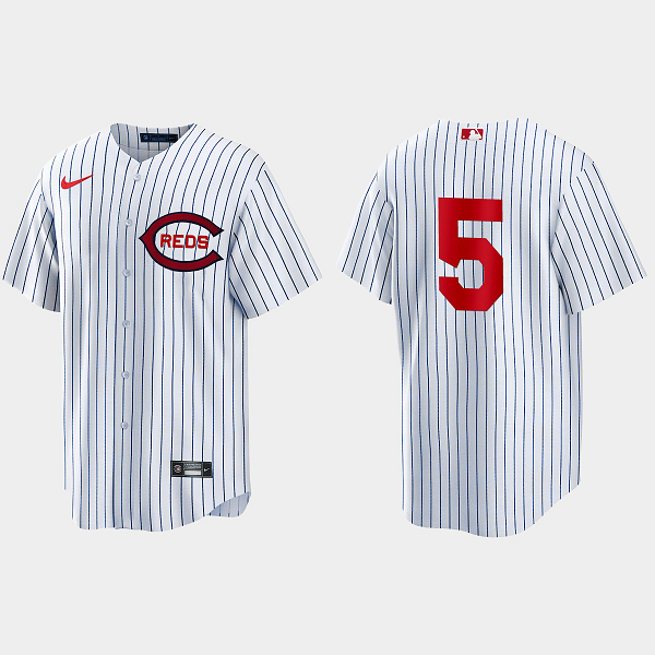 Men's Cincinnati Reds #5 Johnny Bench 2022 Field of Dreams Cool Base Jersey - White