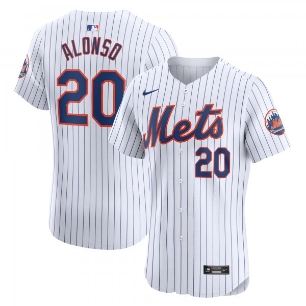 Men's New York Mets Pete Alonso Nike White Home Elite Jersey