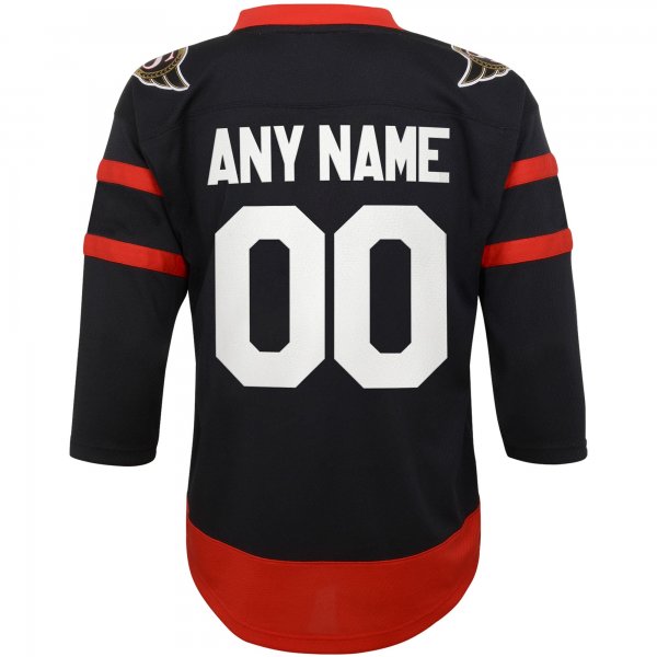 Youth Ottawa Senators Black Home Replica Custom Jersey